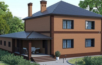 Коттедж со встроенными двумя гаражами 221 кв.м.