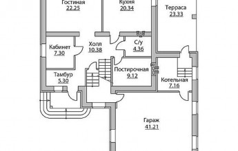 Коттедж со встроенными двумя гаражами 221 кв.м.