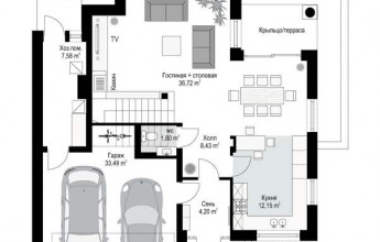 Светлый фасад и два этажа 224 кв.м.