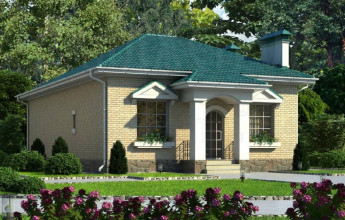 Проект небольшого одноэтажного коттеджа на 105 квадратов