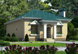 Проект небольшого одноэтажного коттеджа на 105 квадратов