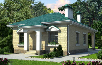 Проект небольшого одноэтажного коттеджа на 105 квадратов