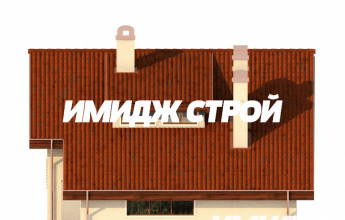 Коттедж со скатной кровлей и гаражем на одну машину