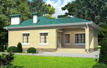 Проект небольшого одноэтажного коттеджа на 105 квадратов