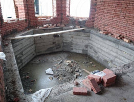 Зимняя стройка 2016. Банный комплекс и коттедж