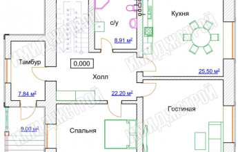 Коттедж с необычным фасадом 220 кв.м.
