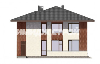 Проект двухэтажного дома из газобетона с просторной гардеробной