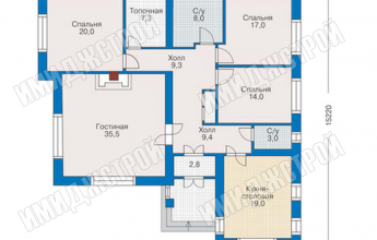 Одноэтажный коттедж в Нагаево 150 кв.м.