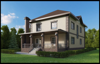 Коттедж 164 квадратных метров с полными этажами