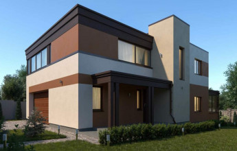 С плоской крышей 268 кв.м.