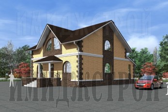 Коттедж с двумя террасами 162 кв. м.