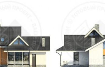Стильный газобетонный коттедж «с мачтой»