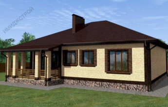 Широкий коттедж для большого участка 150 кв.м.