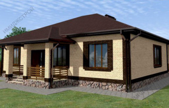 Широкий коттедж для большого участка 150 кв.м.