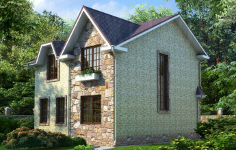 Проект коттеджа с башней на 135 квадратов