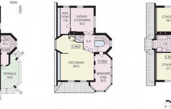 Романтический коттедж с зимним садом