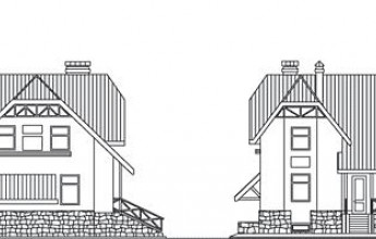 Рациональный коттедж с цокольным этажом и мансардой