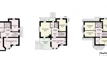 Рациональный коттедж с цокольным этажом и мансардой
