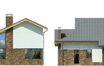 Коттедж в двух объемах