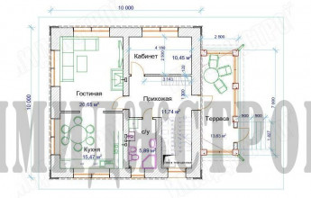 Дом с закрытой террасой 180 кв.м.