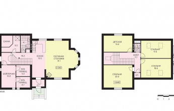 Небольшой вместительный дом из газобетона