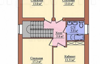 Проект коттеджа с башней на 135 квадратов
