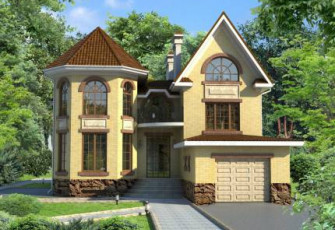 Дом с башенкой на 529 квадратов