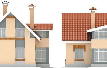 Типовой проект коттеджа с крестообразным планом