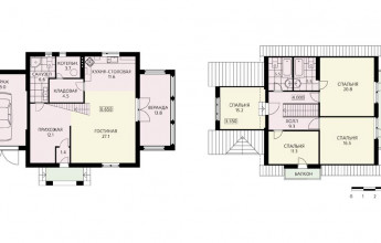 Экономичный блочный коттедж