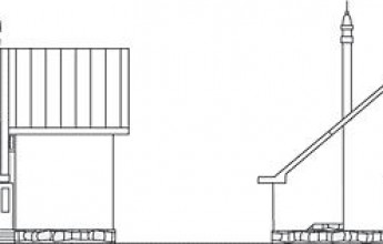 Типовой экономичный дом с резким скатом по кровле