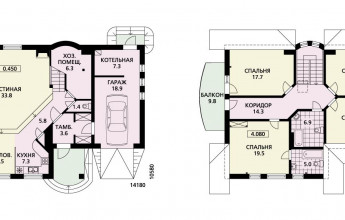 Практичный типовой проект дома Анна
