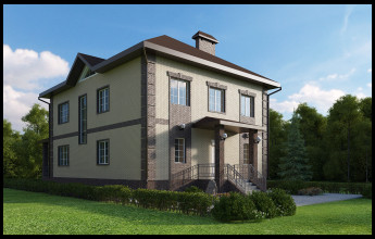 Коттедж 164 квадратных метров с полными этажами