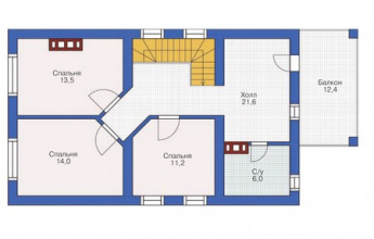 Проект дома для узкого участка  186 кв.м.