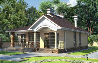 Типовой проект одноэтажного дома на 142 квадрата