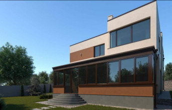 С плоской крышей 268 кв.м.