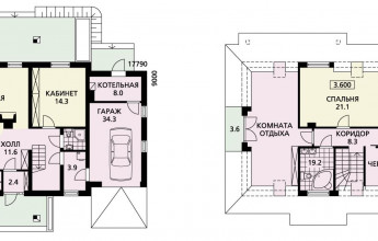 Проект типовой коттедж с круглым окном