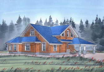 Большой дом с террасой