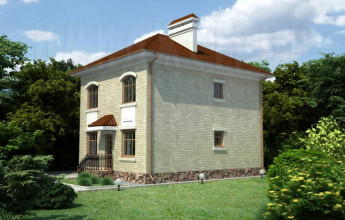 проект коттеджа недорого дома 120 кв.м. в два этажа