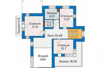 Особняк из кирпича с полными этажами на 210 кв2
