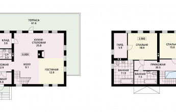 Коттедж с террасой