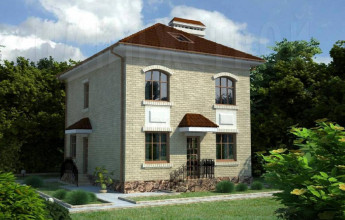 проект коттеджа недорого дома 120 кв.м. в два этажа