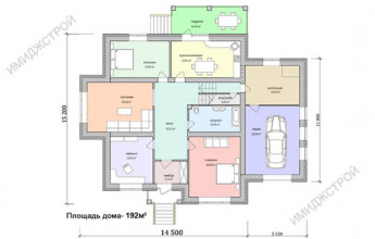 Одноэтажный коттедж 192 кв.м.