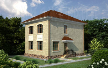 проект коттеджа недорого дома 120 кв.м. в два этажа