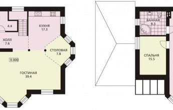 Красивый особняк с эркерами