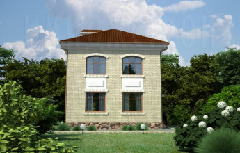 проект коттеджа недорого дома 120 кв.м. в два этажа