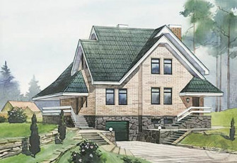 Узкий участок для большого дома - вам сюда