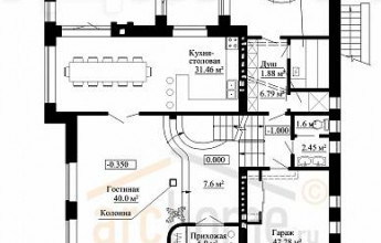 Дом с башенкой на 529 квадратов