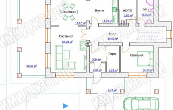 Особняк с двумя террасами 274 кв. м.