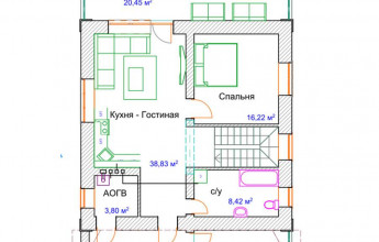 Коттедж 164 квадратных метров с полными этажами