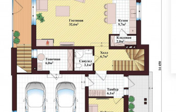 С плоской крышей 268 кв.м.